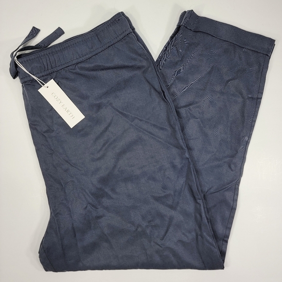 NEW Cozy Earth Linen Cuffed Storm GrayCasual Lounge Pull On Pant Men's XXL 2XL
